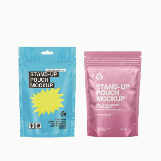 Color-printed aluminum foil stand-up zipper pouch for food packaging