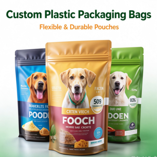 Custom Plastic Pouches for Food & Pet Treats